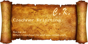 Czechner Krisztina névjegykártya